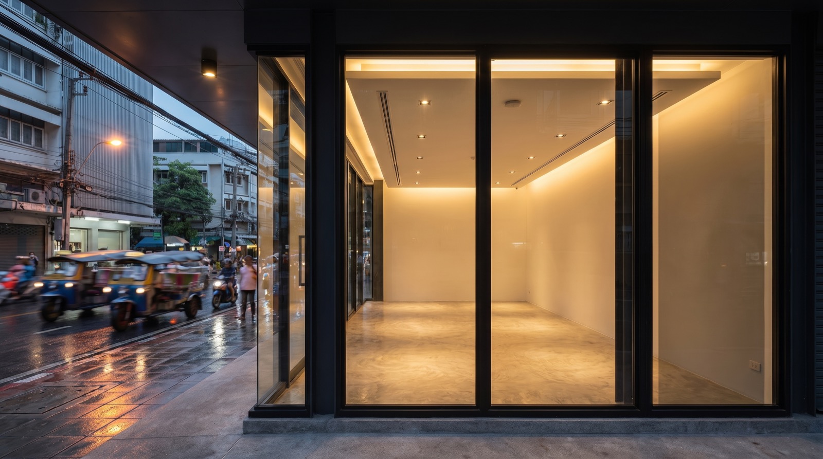 Empty street-front retail space
